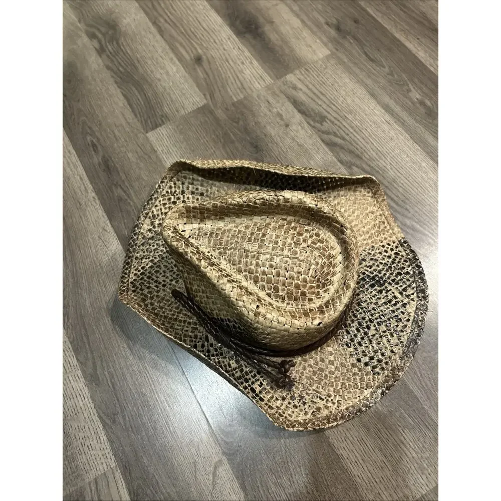 Dorfman Pacific Co western hat Brown Snake Skin Look